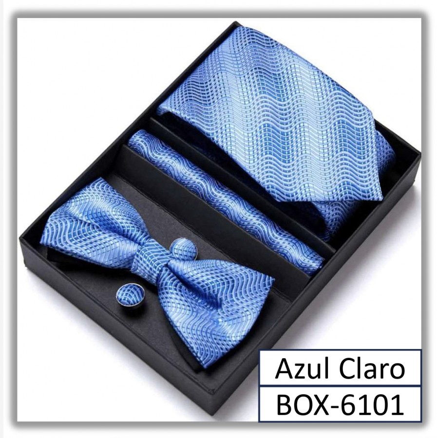 BOX-6101 - Box Corbata Pañuelo Lazo y Juntas Azul