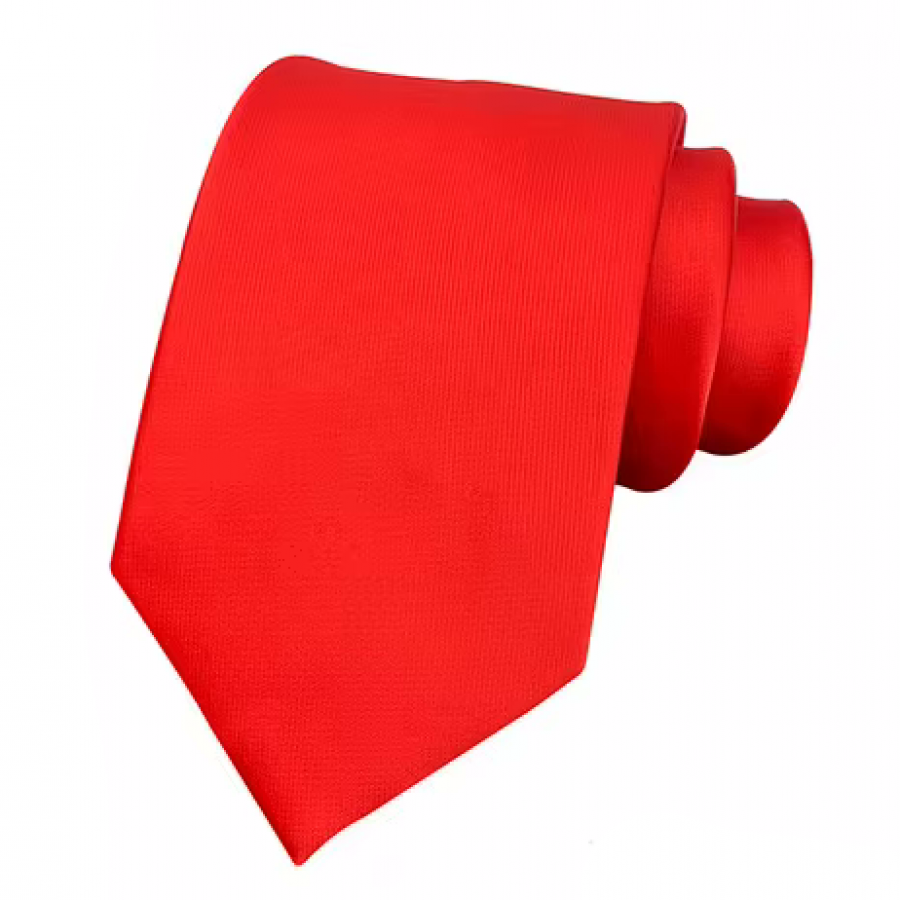 COR-0001 - Corbata Unicolor Rojo Lisa 6cm