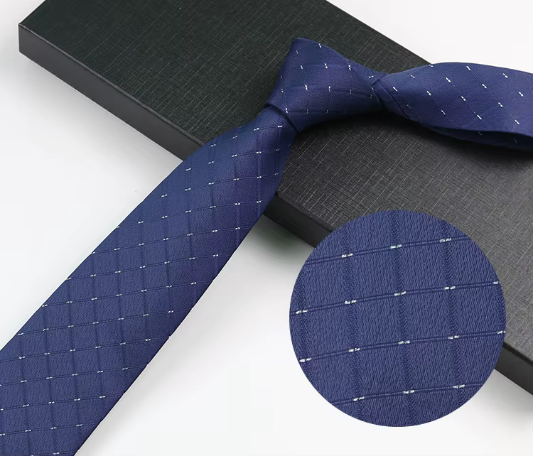 COR-1105 - Corbata Estampado Azul 8cm
